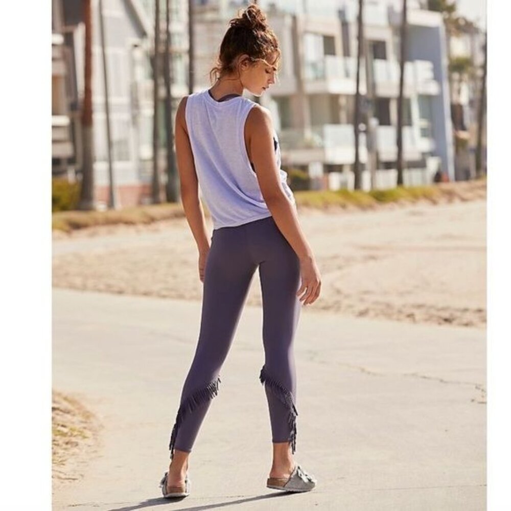 Free People Movement High Rise Fiesta Leggings in Purple Size Small NWOT